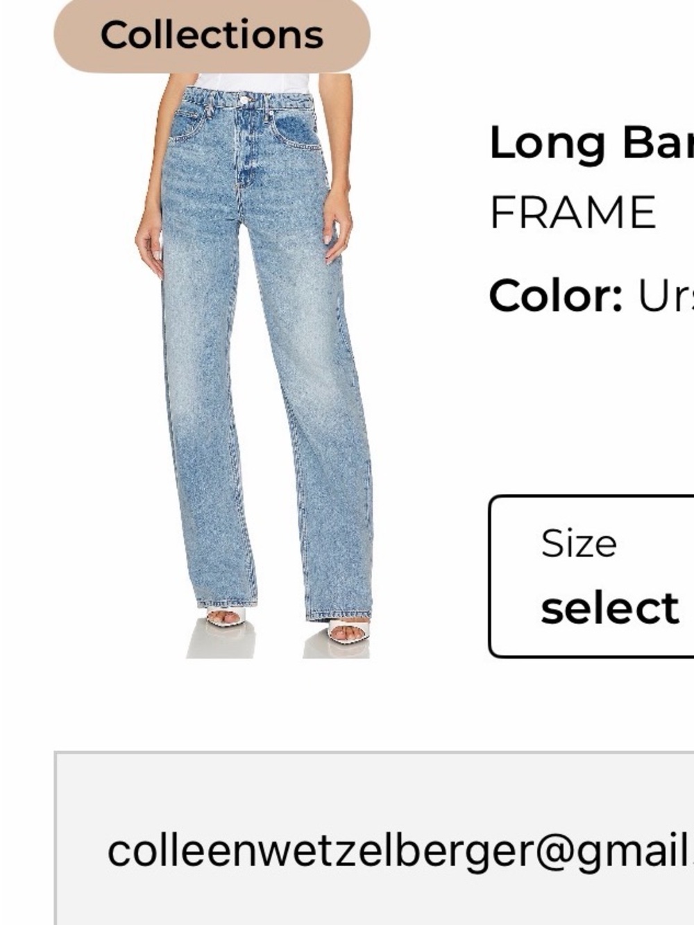 Frame Denim Urban Blue High-Rise LongBarrel Straight Leg Jeans - Light Wash Blue